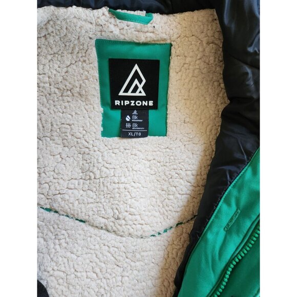 Ripzone Winter Jacket Junior XL Green In Good Condition - Picture 3 of 4